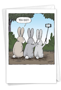 Birthday Card - Bunny Selfies