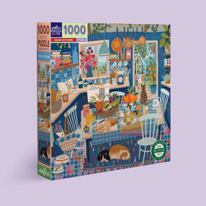 Blue Kitchen 1000 Piece Square Adult Jigsaw Puzzle