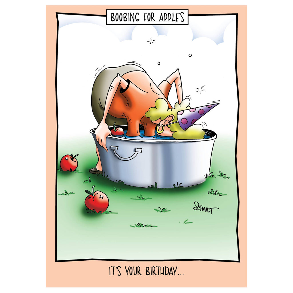 Boobing for Apples | Funny Birthday Card